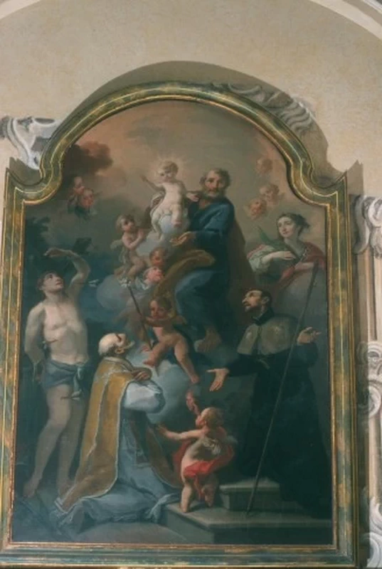 San Giuseppe con Gesù Bambino e Santi